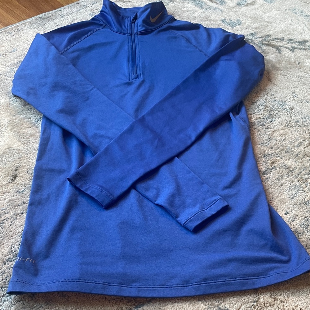 Nike Royal Blue Quarter-Zip Pullover